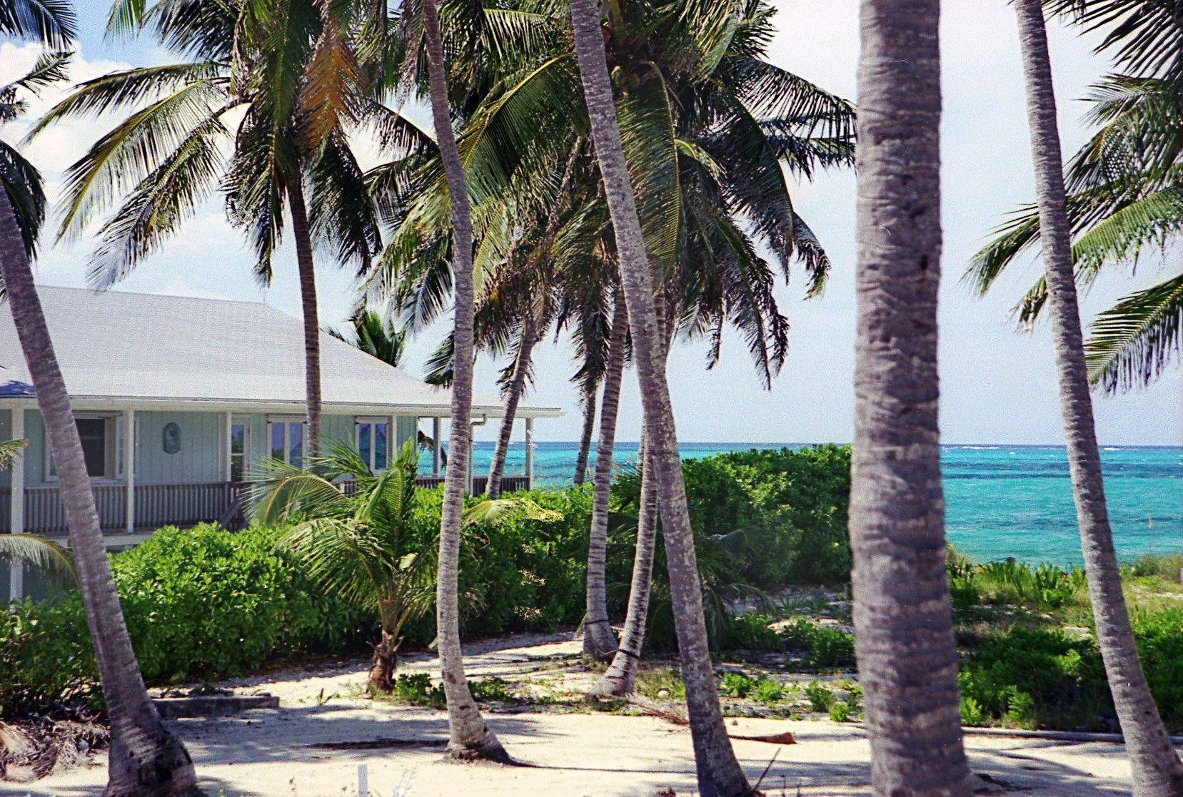 view of the sea from Man-O-War Cay property on Abaco in the Bahamas